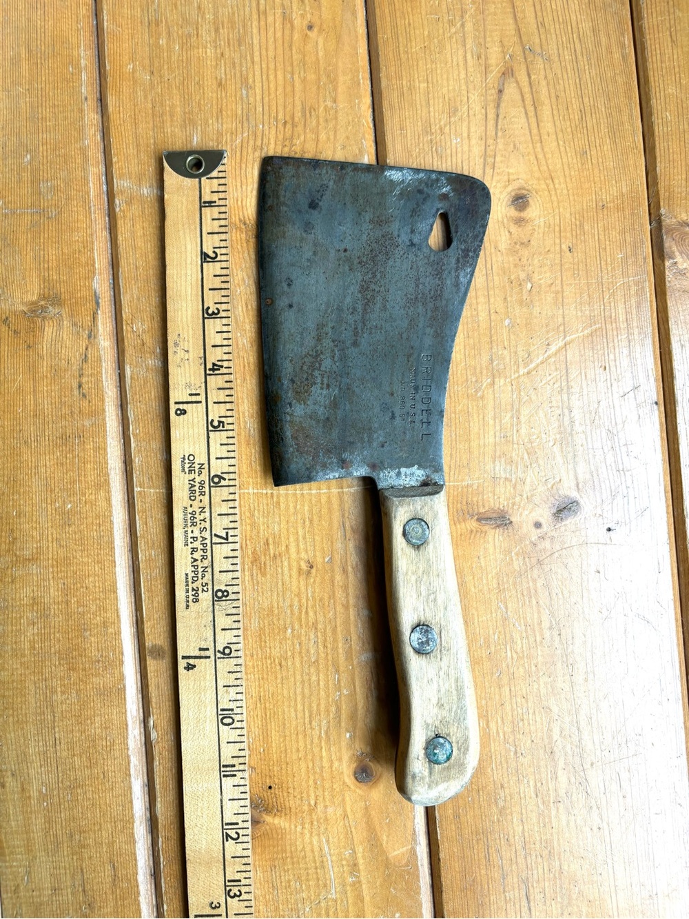 Antique Briddell Carbon Steel Cleaver - Picture 11 of 12